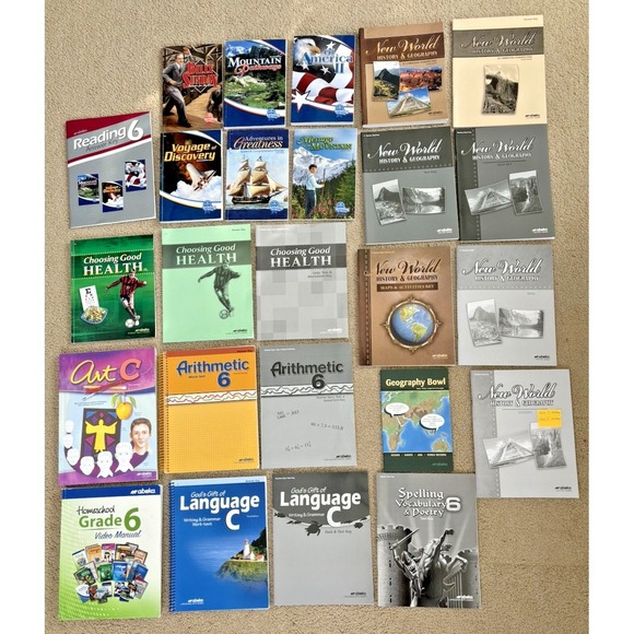Other - Lot of 25 Abeka 6th Grade Language Math History Health Science Art Teacher Guide
